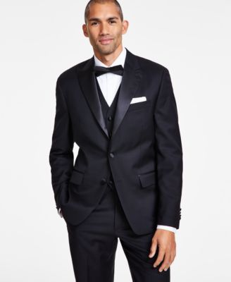 Michael Kors Men's Classic-Fit Stretch Black Solid Tuxedo Separates ...