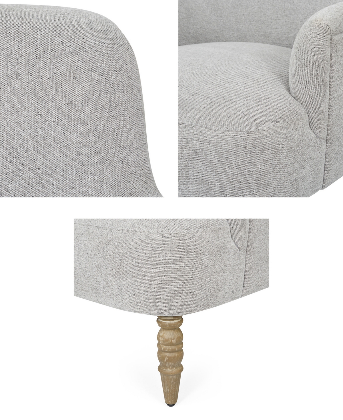 Shop Martha Stewart Collection Martha Stewart Jada 29.75" Wide Fabric Upholstered Accent Chair In Light Gray