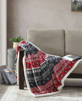 Ultra Soft Plush Fleece Reversible Throw, 60" X 50"