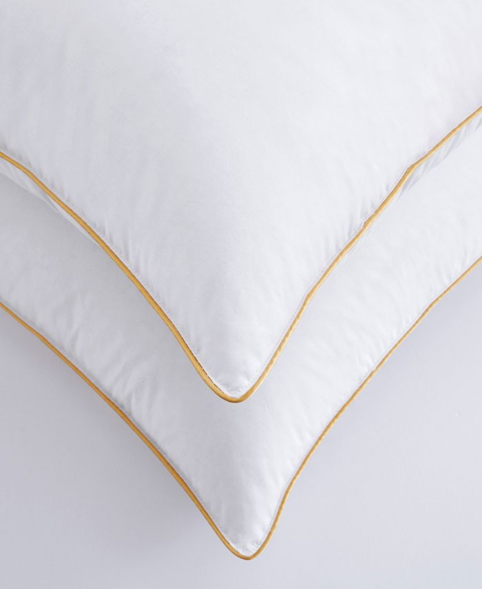 UNIKOME 2 Pack 100 Cotton Medium Density Down Bed Pillows, Standard