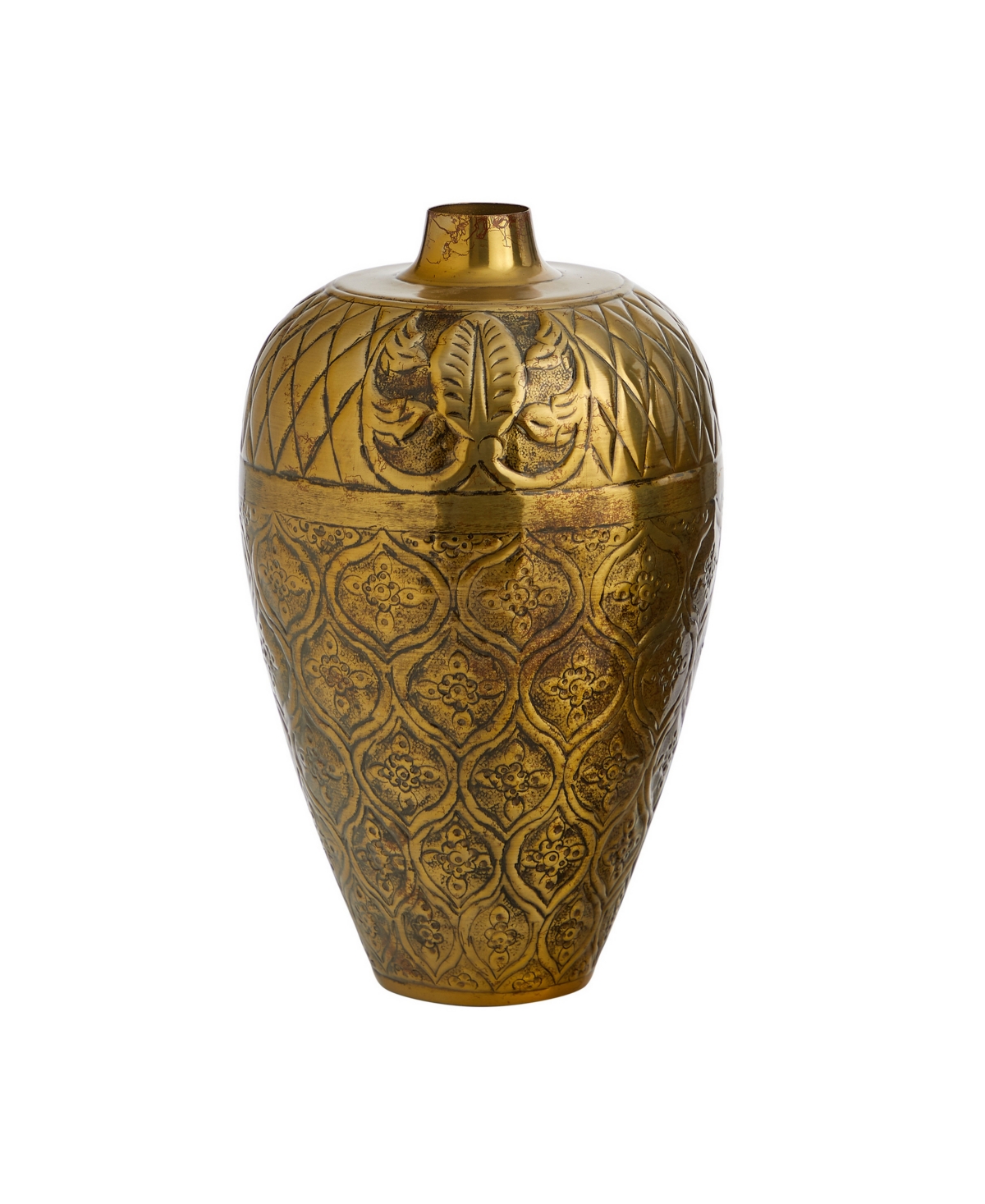 Nearly Natural 15" Antique Urn In Gold