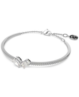 Swarovski Silver-Tone Mesmera Crystal Bangle Bracelet - Macy display picture 1