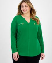 Macys sales green blouse