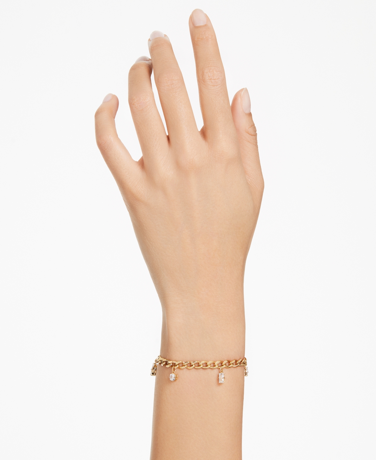 Shop Swarovski Gold-tone Dextera Crystal Chain Bracelet