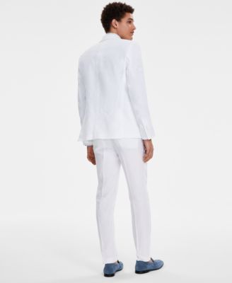 Men's Slim-Fit White 100% Linen Suit Jacket, Created for Macy's 