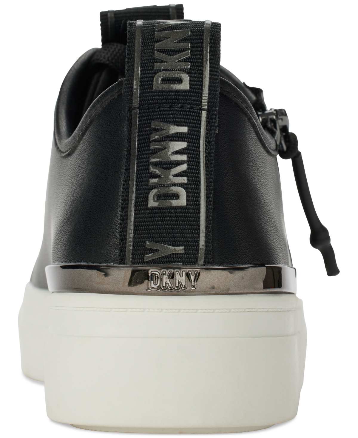 Shop Dkny Women's Chaney Lace-up Zipper Sneakers In Pebble