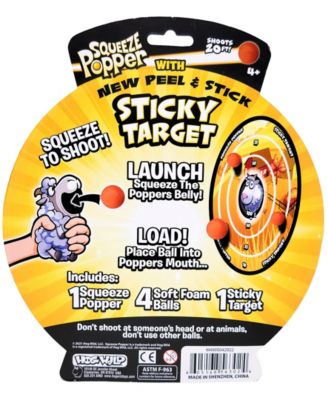 T-Rex Squeeze Popper with Sticky Target