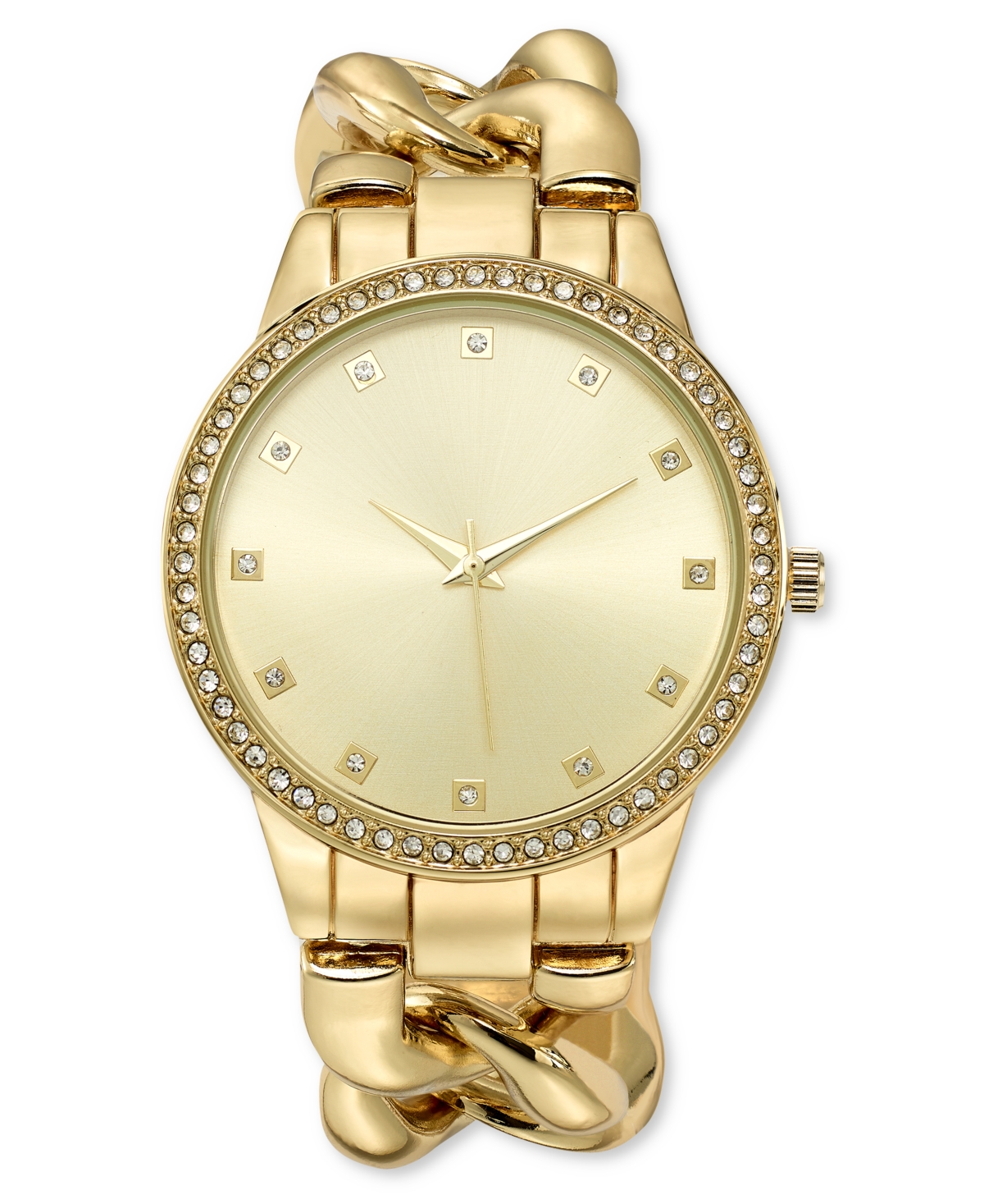 Inc International Concepts Women's Gold-tone Chain Link Bracelet Watch 41mm, Created For Macy's