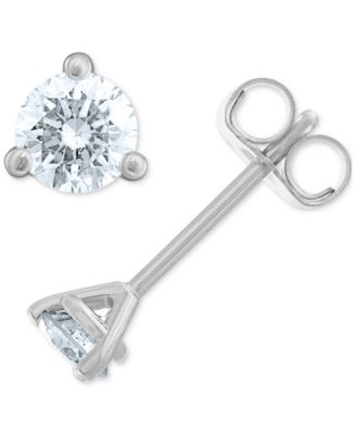 Certified Near Colorless Diamond Stud Earrings (1/3 ct. t.w.) in 18k White or Yellow Gold