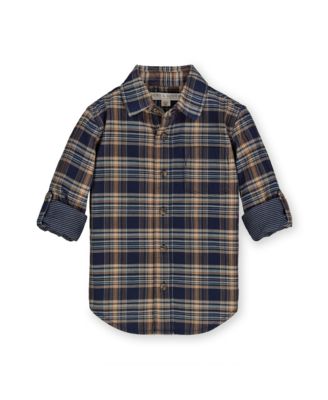 Baby Boys Hope and Henry Convertible Double Weave Button Down Shirt