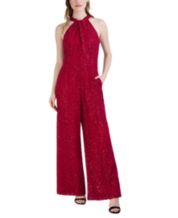 Macy's red jumpsuits clearance