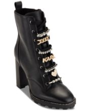 KARL LAGERFELD PARIS Women's Brayden Lug Sole Studded Boots - Macy's