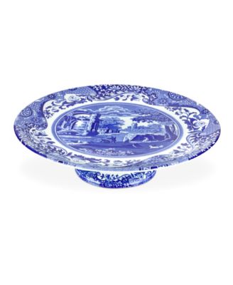 Blue Italian Cake Plate & Serving Utensil Set