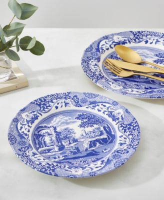 Blue Italian Salad Plates, Set of 8