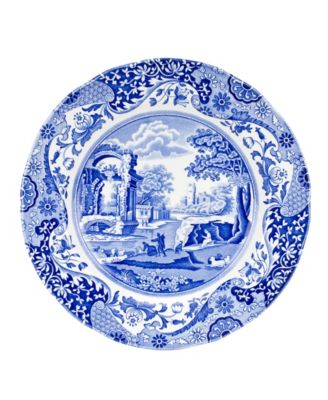 Blue Italian Dinner Plates, Set of 8