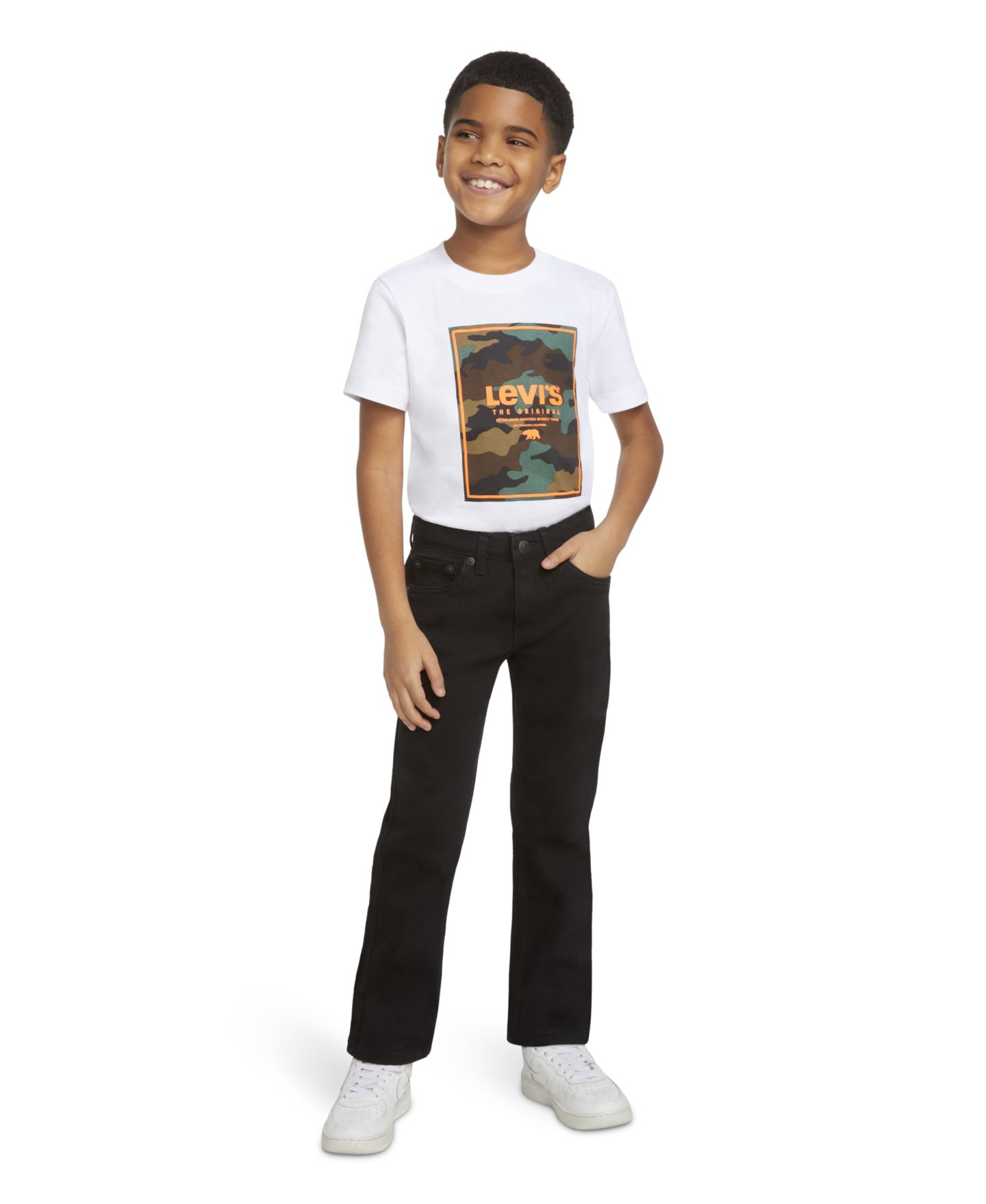 Джинсы Levi's 511 Slim Fit Stretch Performance для мальчиков, цвет: Чёрный — фото 4