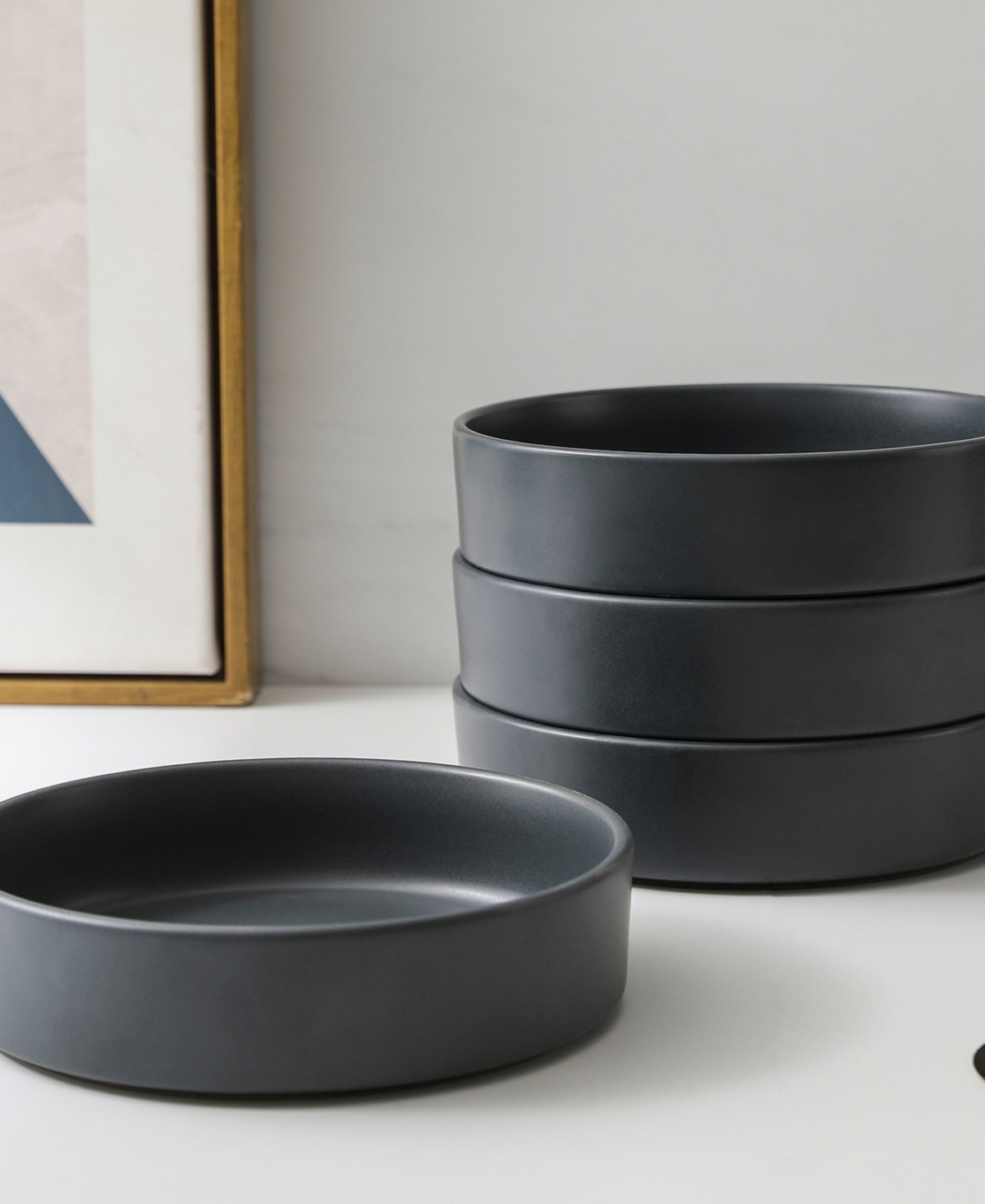 Stone Lain Celina 32pc Stoneware Dinnerware Set In Gray