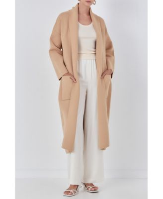 Women's Shawl Collar Oversize Long Cardigan