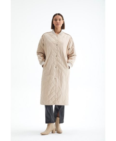 Женские куртки Furniq UK Women's Genuine Leather Trench Coat Beige