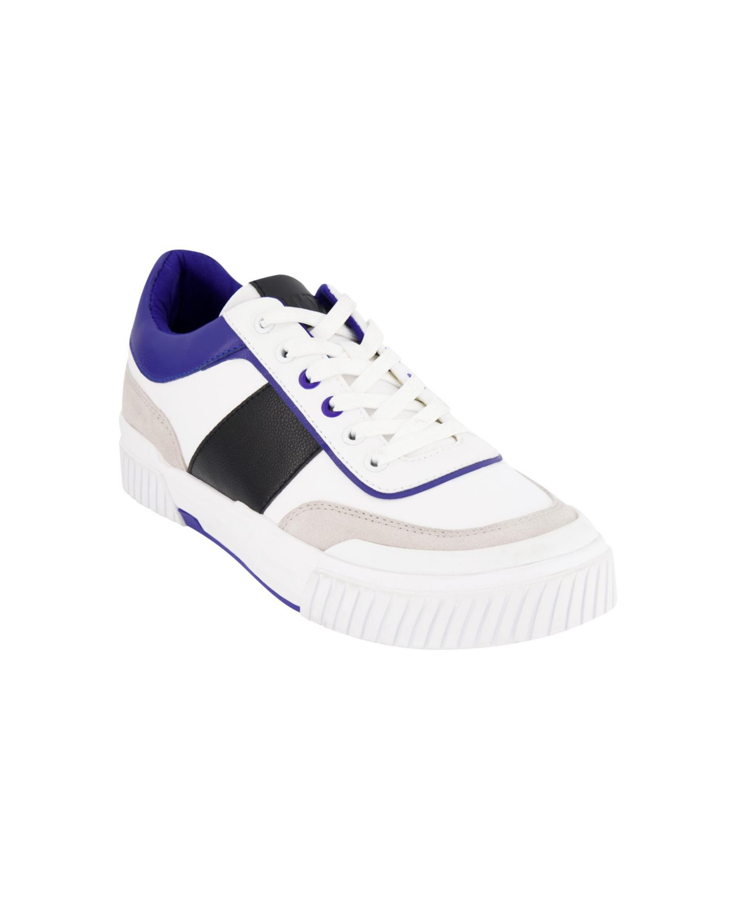 Мужские кроссовки DKNY Low Top Two Tone Branded Sole Lace Up, цвет: Белый — фото 1
