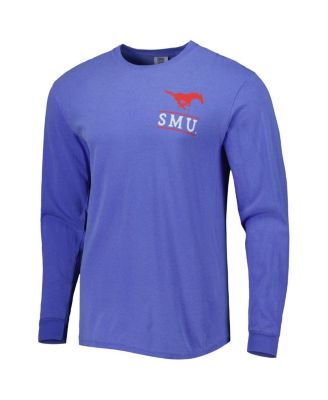 Men's Royal SMU Mustangs Circle Campus Scene Long Sleeve T-shirt