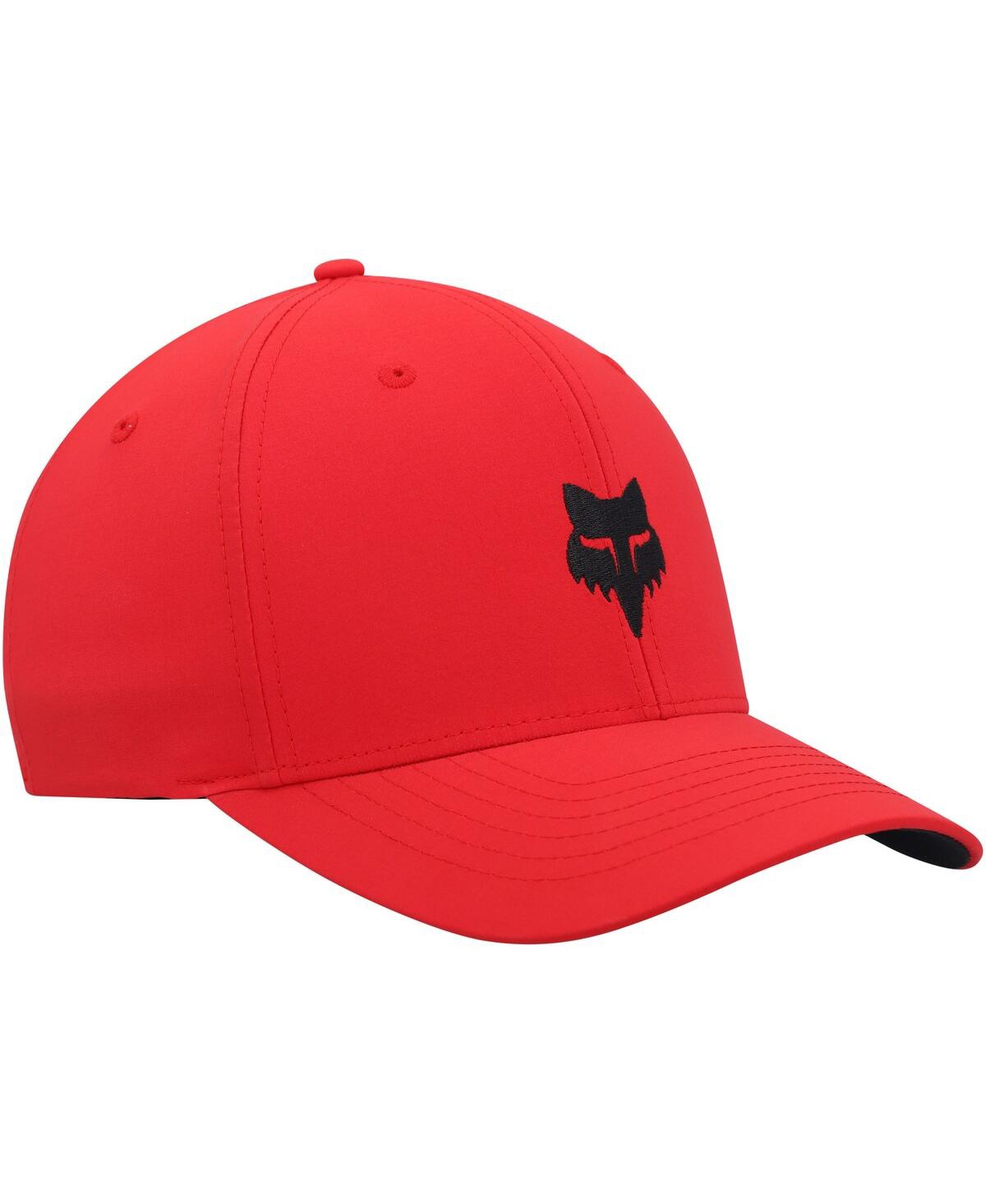 Shop Fox Men's Red  Racing Logo Flex Hat