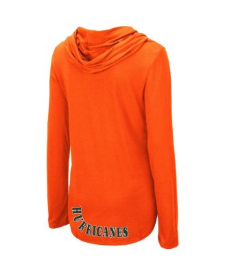 Women's Orange Miami Hurricanes My Lover Lightweight Hooded Long Sleeve T-shirt
