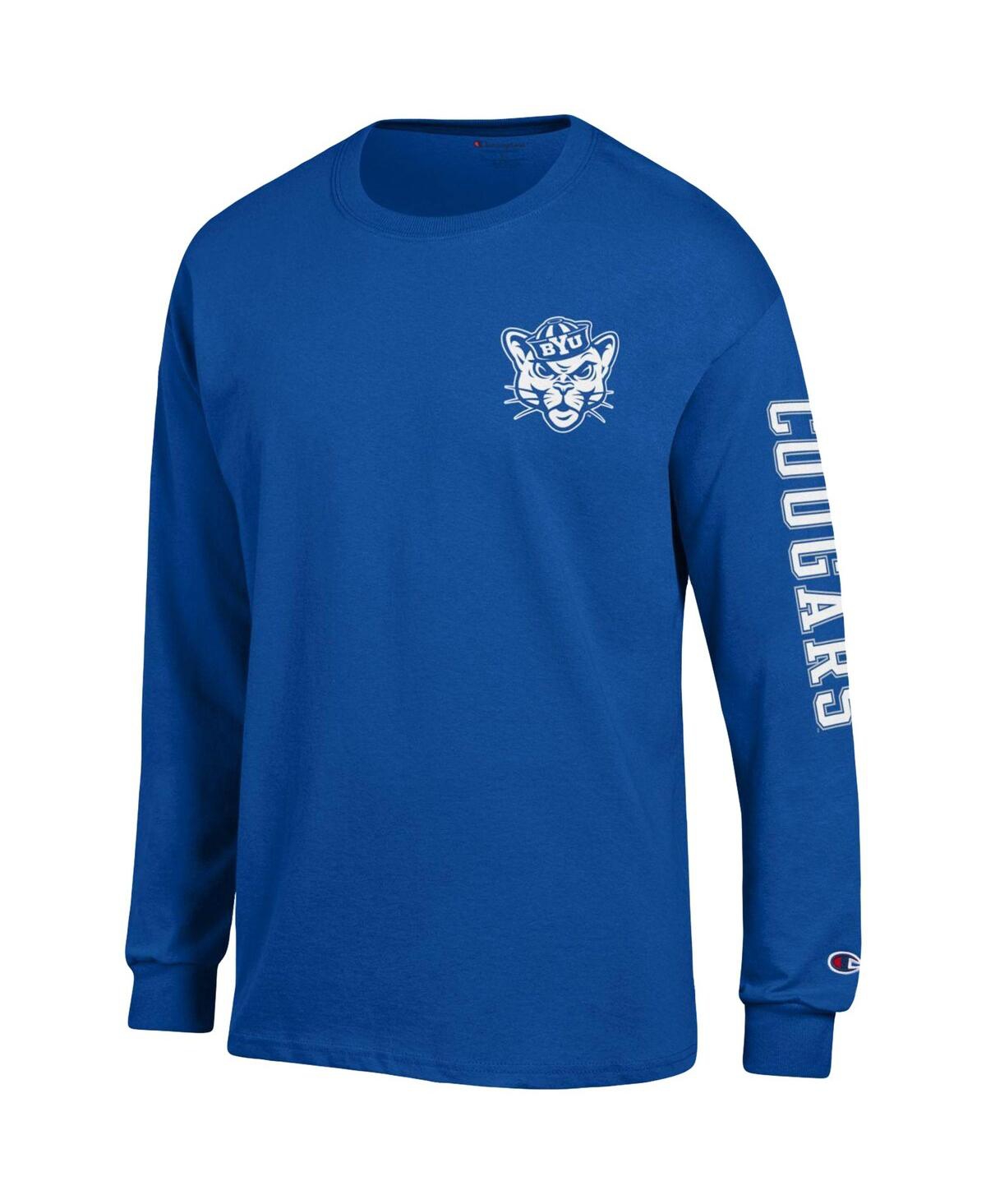 Men's ChampionByu Cougars Team Stack Long Sleeve T-shirt - Royal