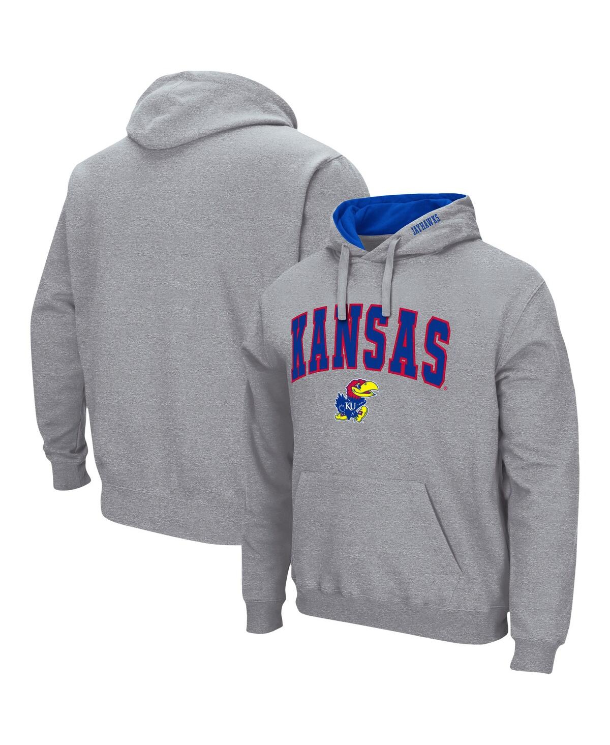 Colosseum Men's  Heathered Gray Notre Dame Fighting Irish Arch And Logo 3.0 Pullover Hoodie In Heather Gray