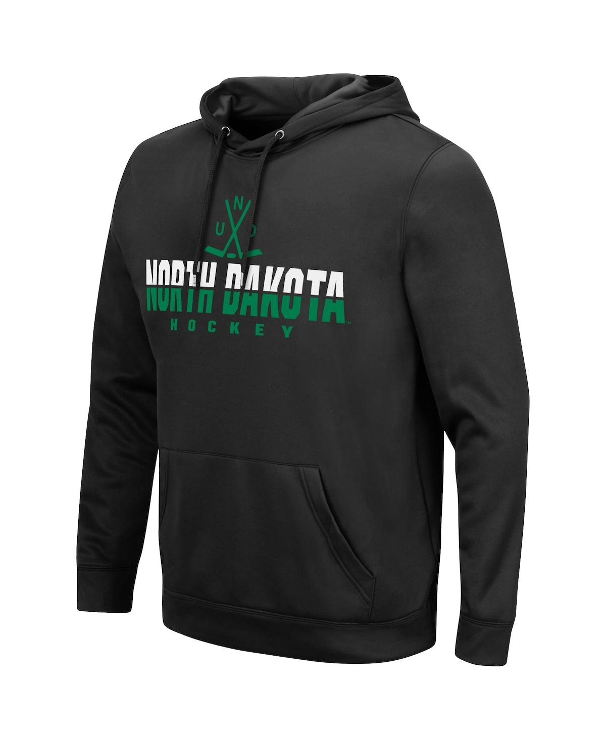 Colosseum Black North Dakota Lantern Pullover Hoodie In Black