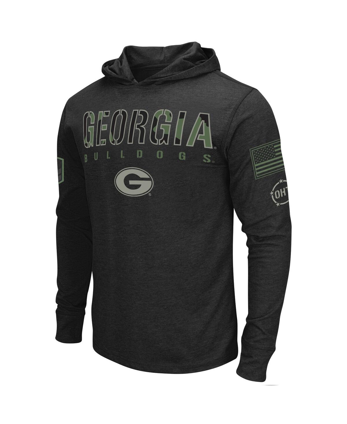 Shop Colosseum Men's  Black Georgia Bulldogs Oht Military-inspired Appreciation Hoodie Long Sleeve T-shirt