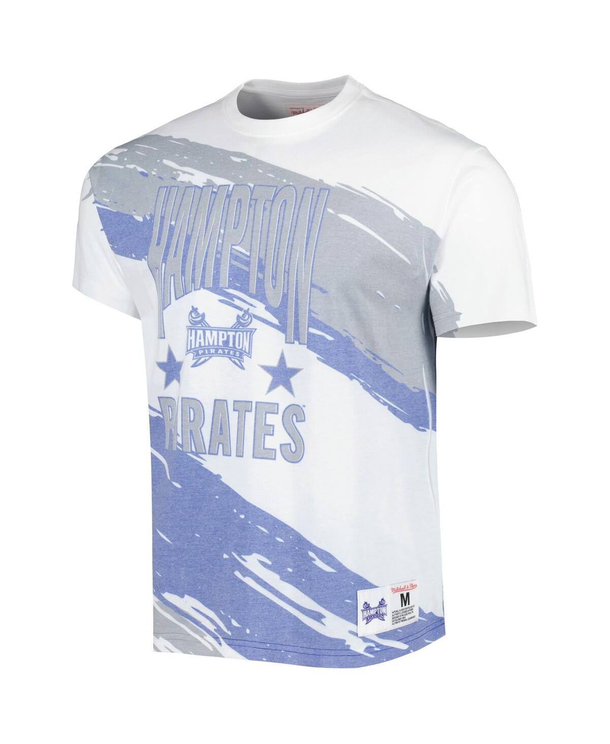 Shop Mitchell & Ness Men's  White Hampton Pirates Paintbrush Sublimated T-shirt