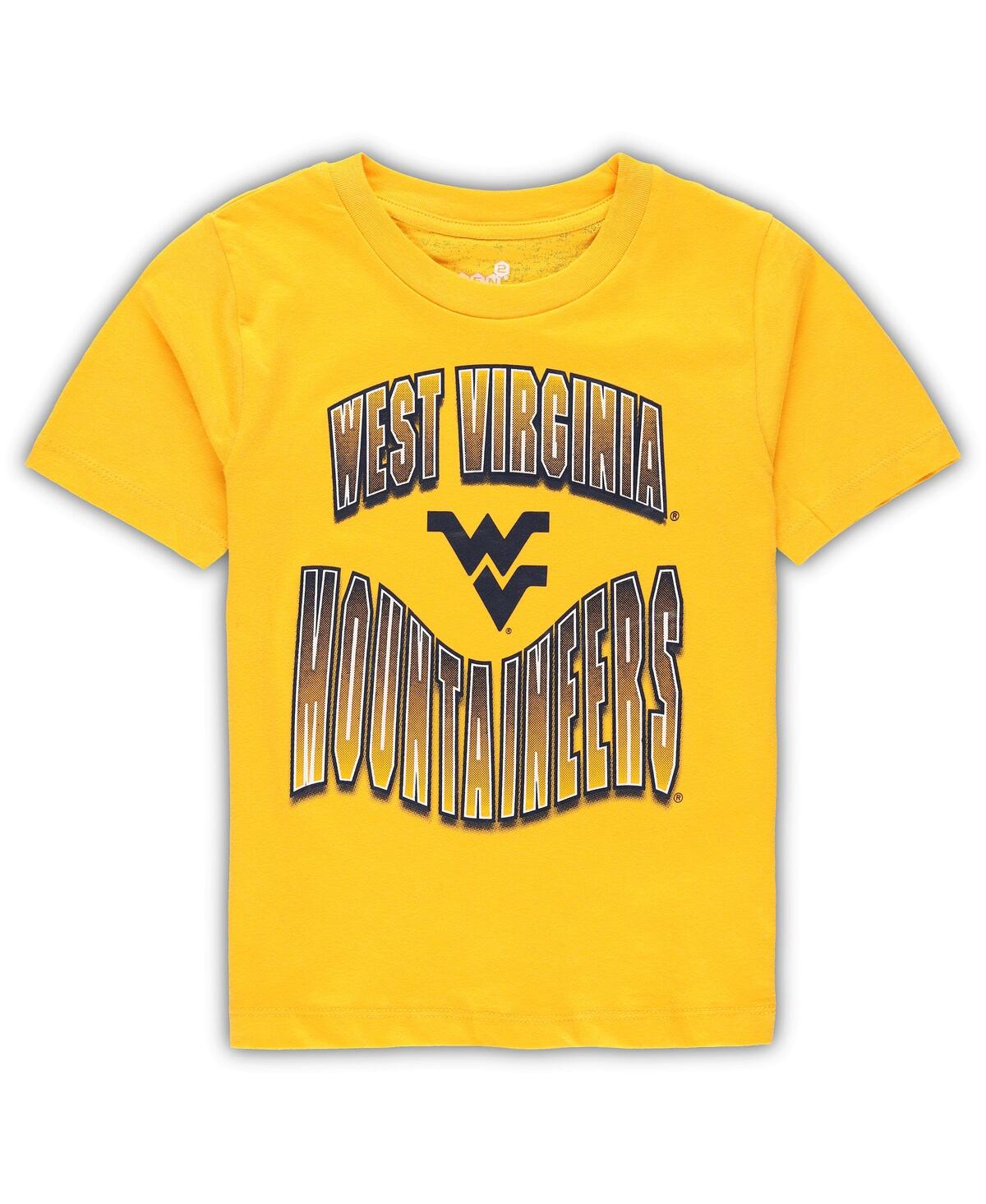 Shop Outerstuff Preschool Boys And Girls Navy, Gold West Virginia Mountaineers Game Day T-shirt Combo Pack In Navy,gold