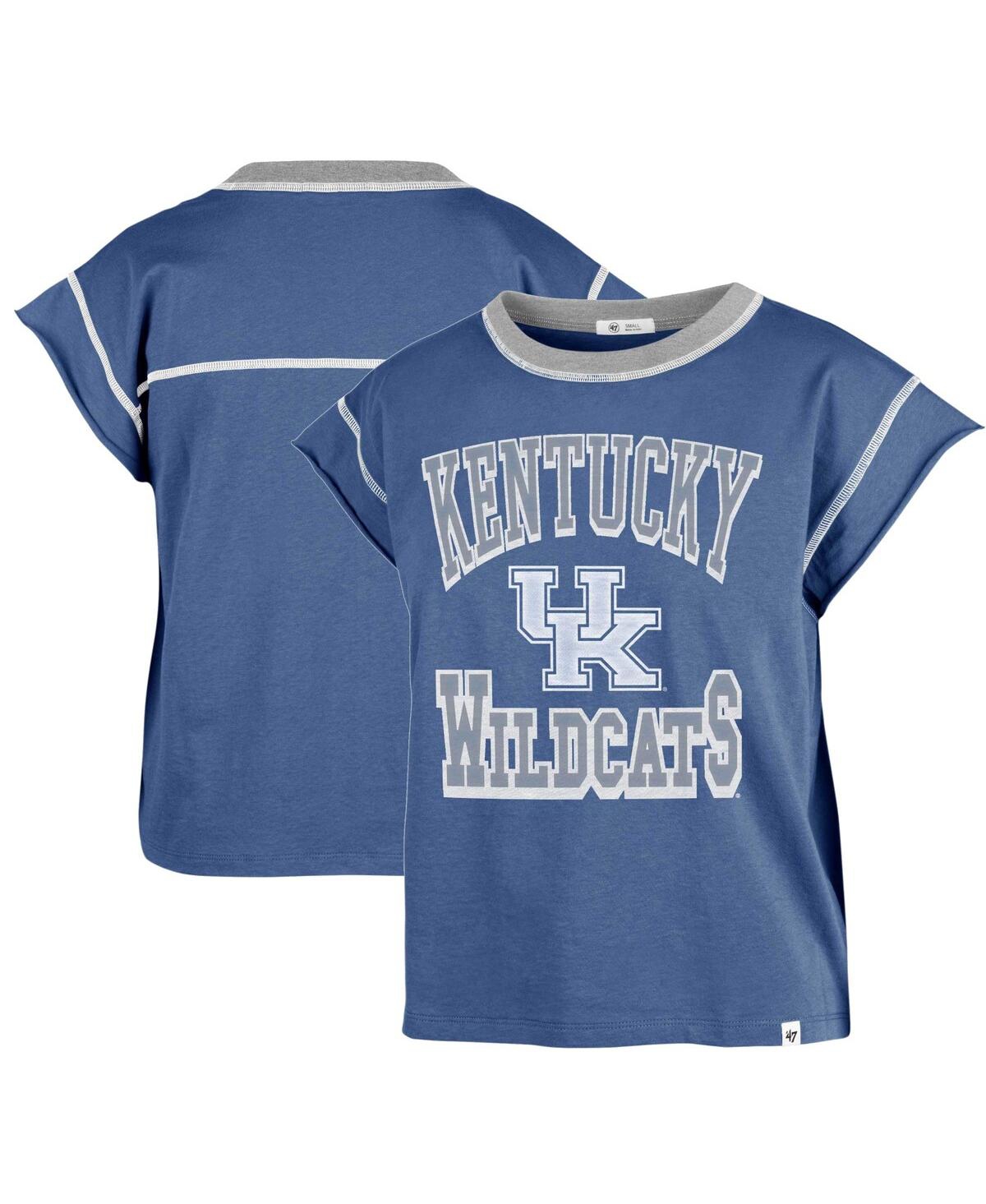47 Brand Women's ' Royal Kentucky Wildcats Sound Up Maya Cutoff T-shirt