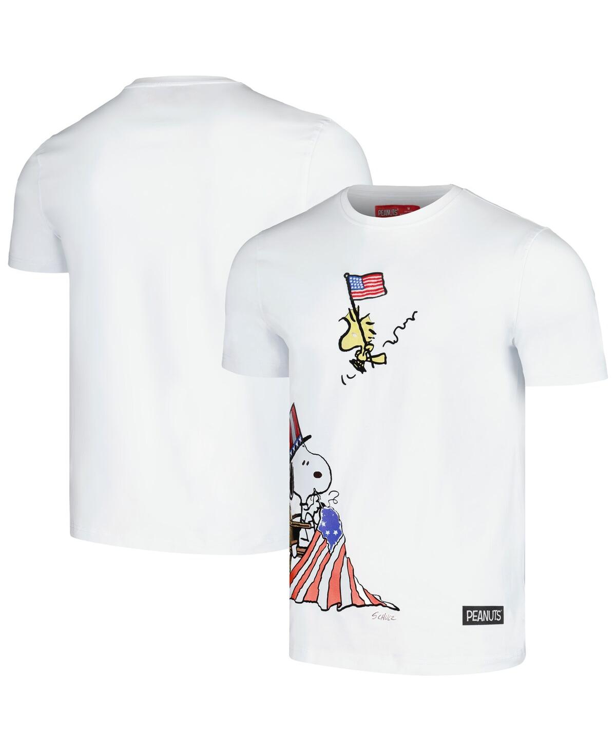 Freeze Max Men's  White Peanuts July 4th T-shirt