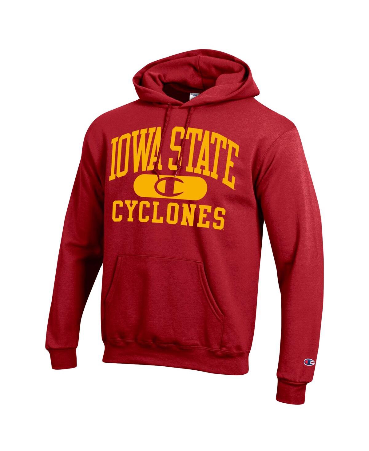 Men's ChampionIowa State Cyclones Arch Pill Pullover Hoodie - Cardinal