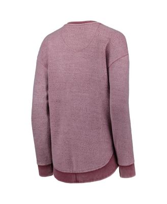 Women's Garnet Distressed Florida State Seminoles Ponchoville Pullover Sweatshirt