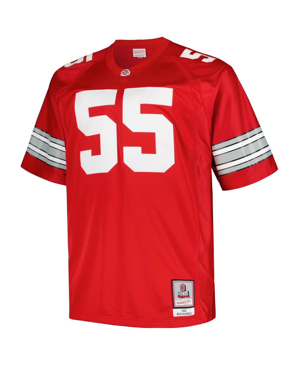 Men's Mitchell & Ness Nick MangoldOhio State Buckeyes Big and Tall Legacy Jersey - Scarlet