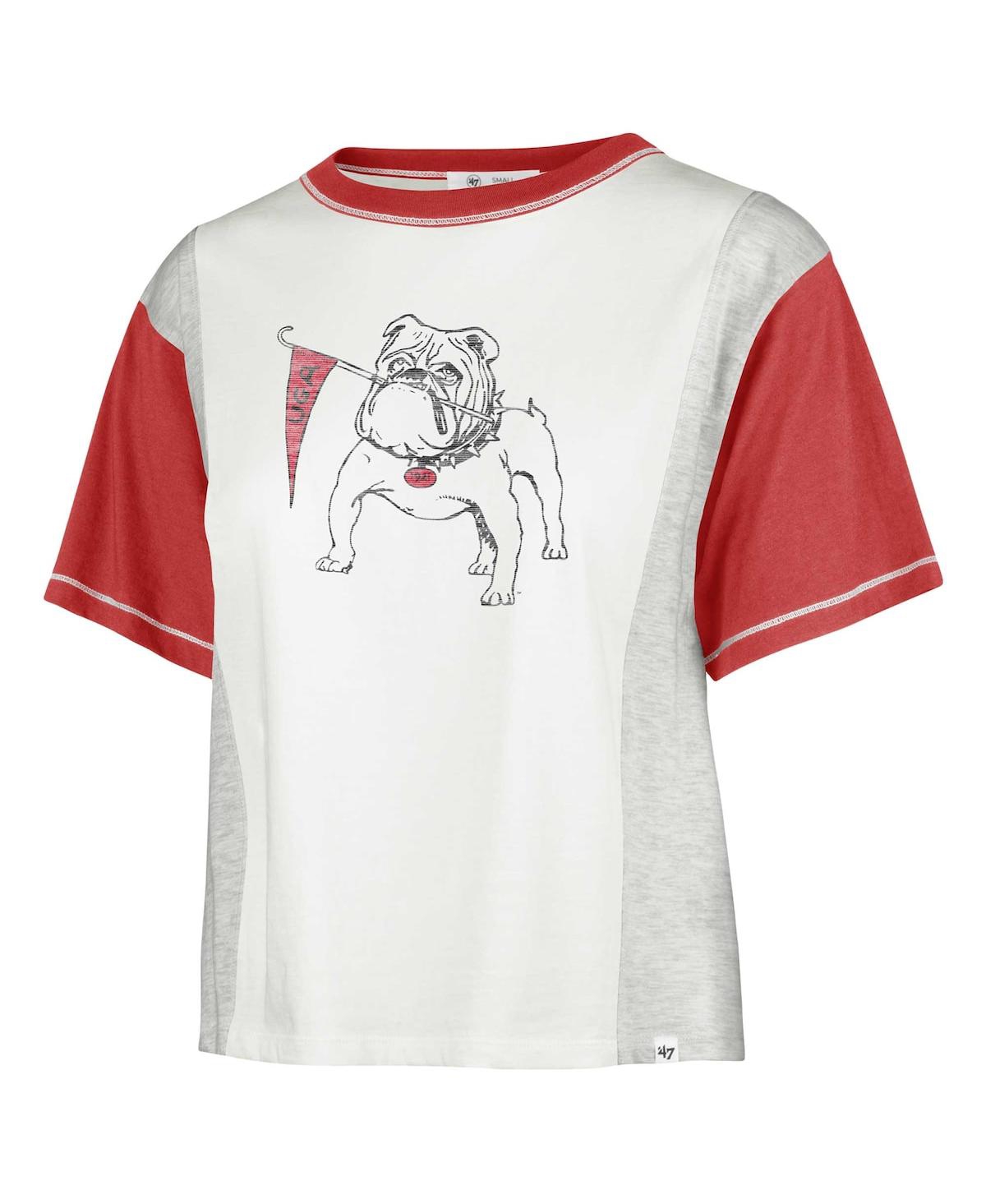 Shop 47 Brand Women's ' White Distressed Georgia Bulldogs Vault Premier Tilda T-shirt