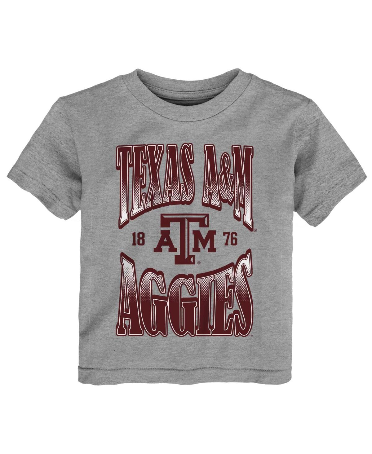 Outerstuff Babies' Toddler Boys And Girls Heather Gray Texas A&m Aggies Top Class T-shirt