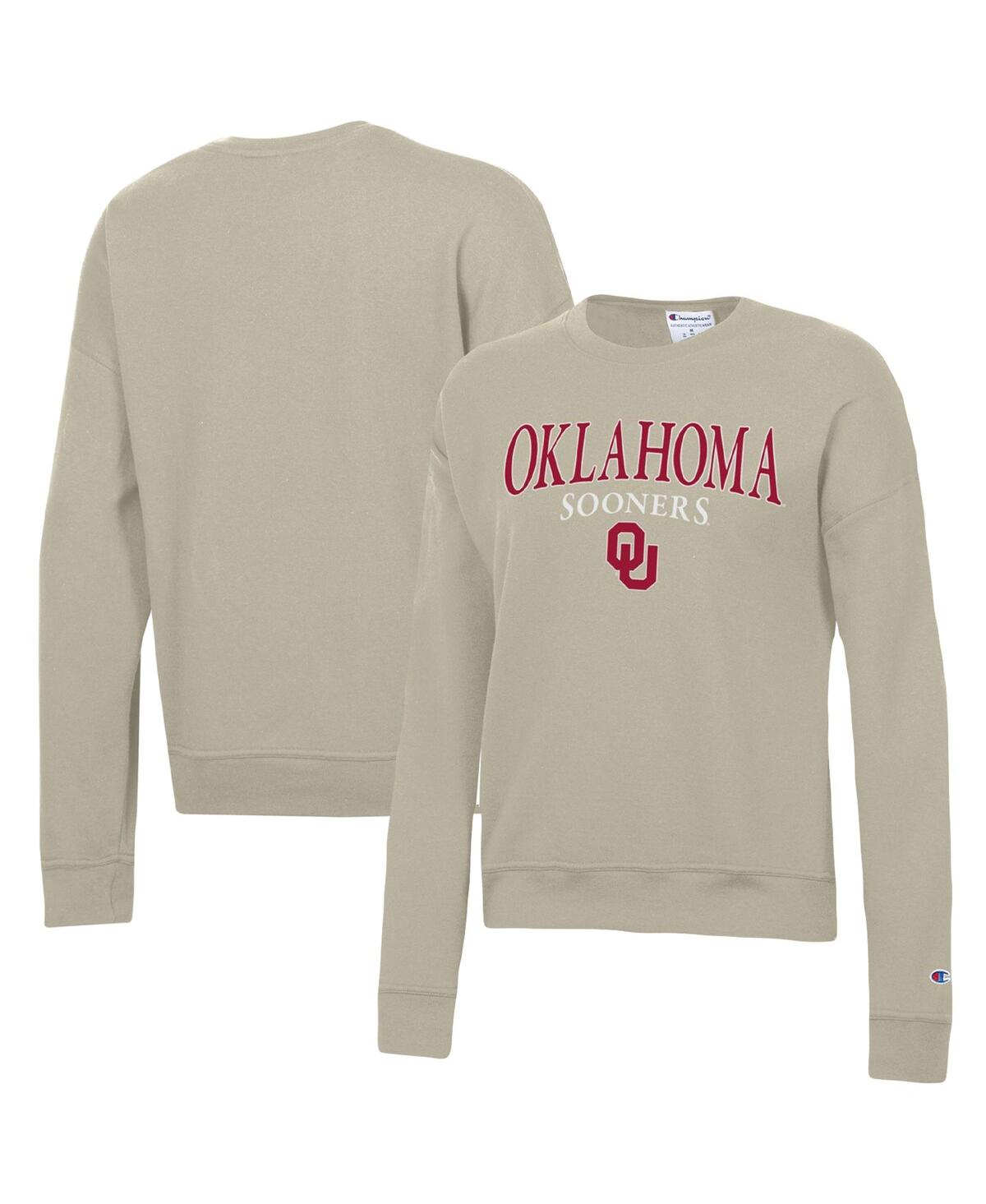 Champion Women's  Tan Oklahoma Sooners Powerblend Pullover Sweatshirt