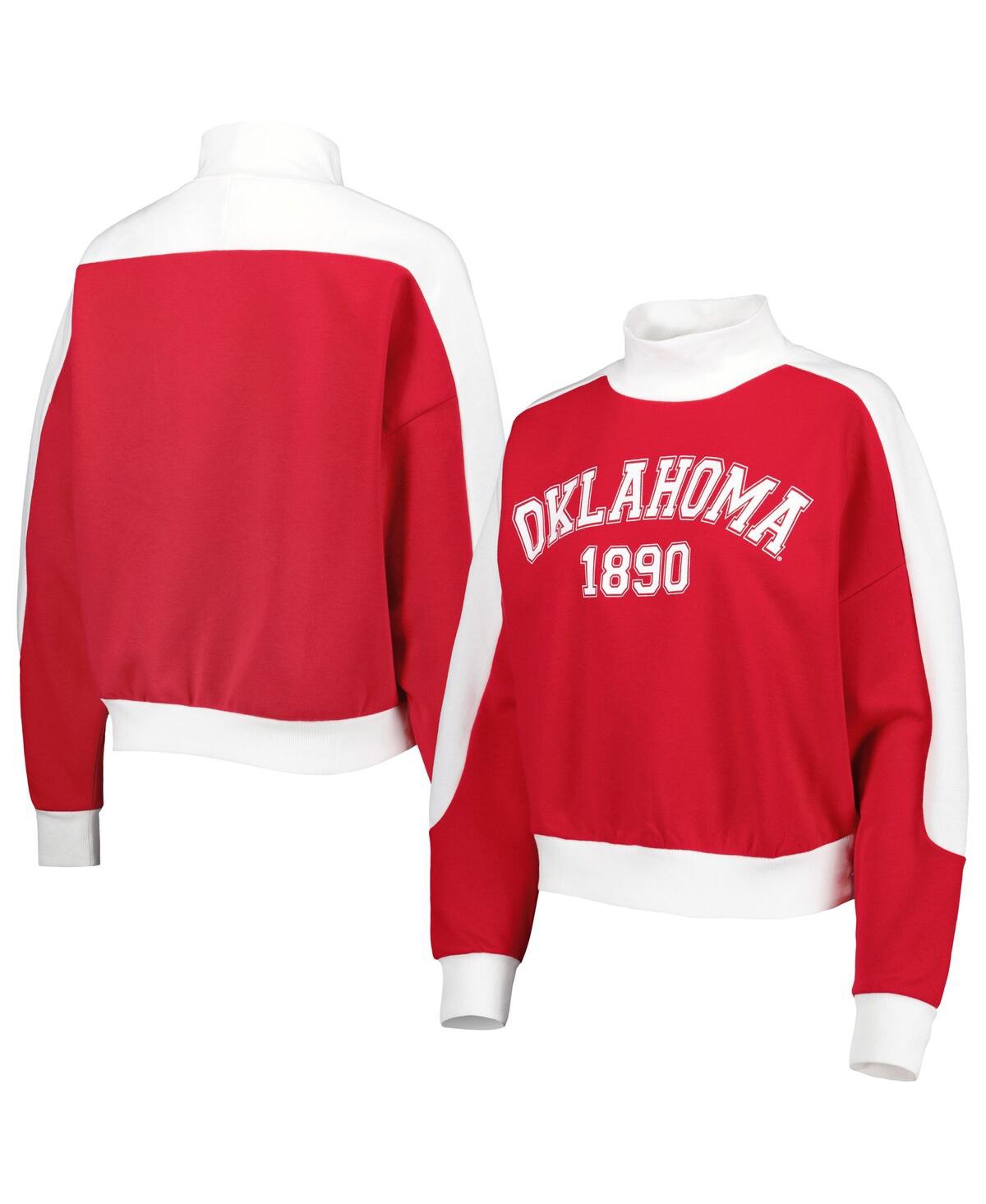 Women's Gameday Couture Crimson Oklahoma Sooners Make it a Mock Sporty Pullover Sweatshirt - Crimson