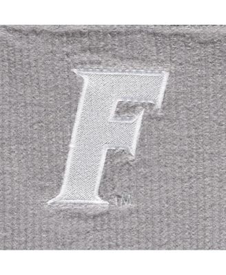 Women's Gray Distressed Florida Gators Vintage-Like Wash Corduroy Full-Snap Hooded Shacket