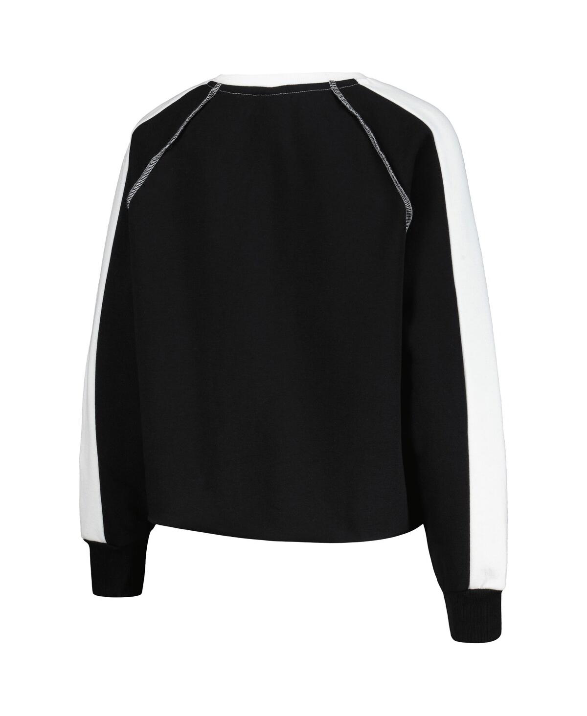 Shop Gameday Couture Women's  Black Usc Trojans Blindside Raglanâ Cropped Pullover Sweatshirt