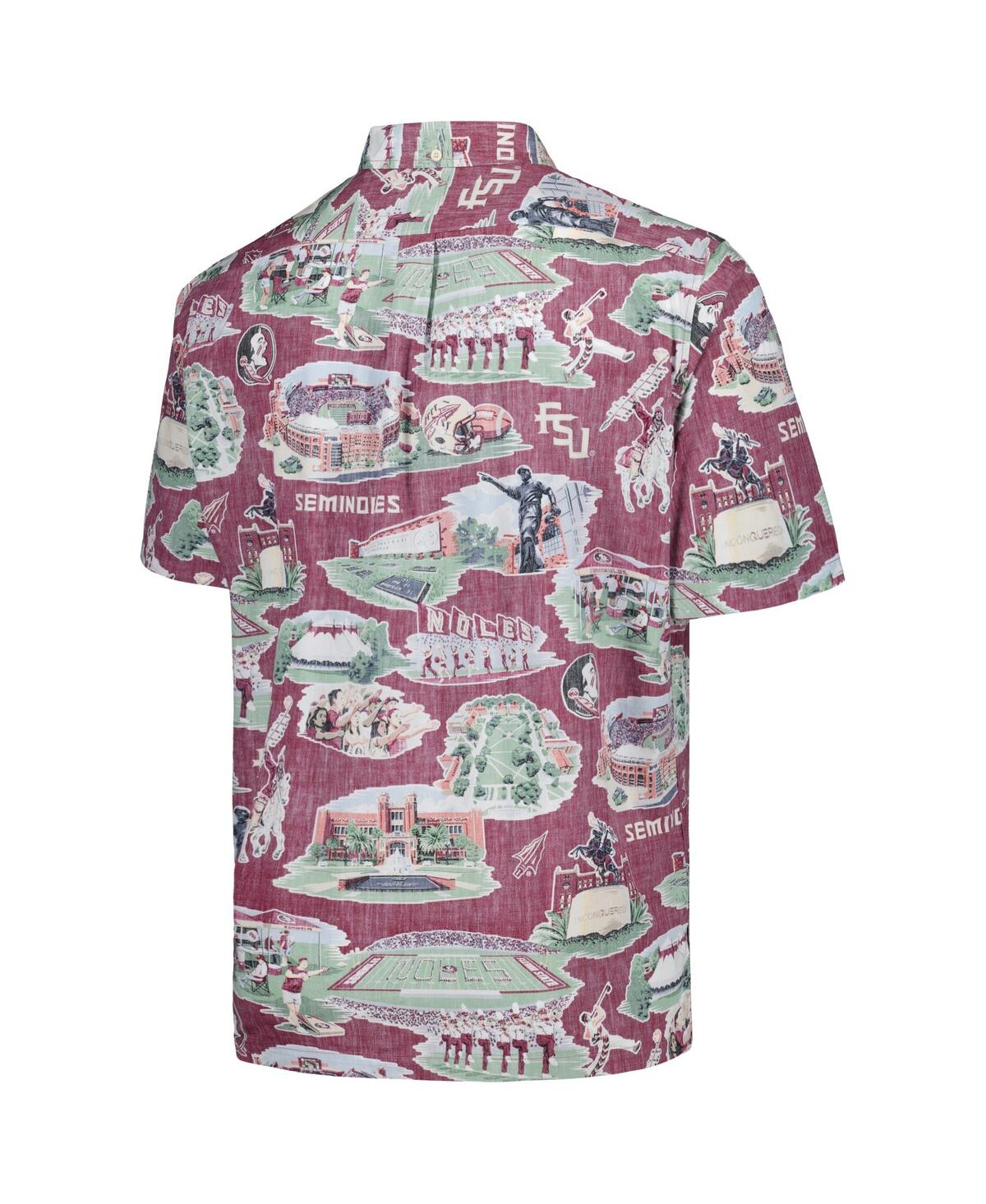Reyn Spooner Men's  Garnet Florida State Seminoles Scenic Button-down Shirt In Garnet