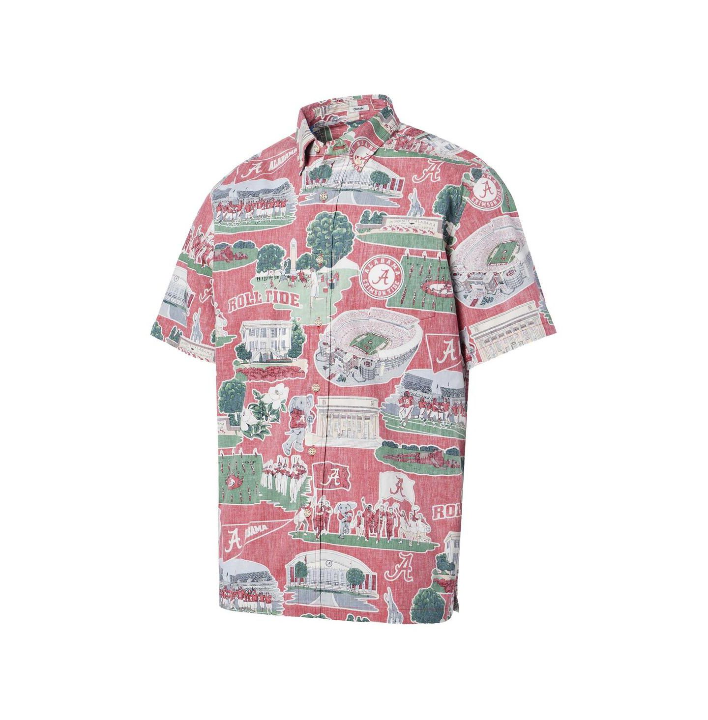 Мужская рубашка Reyn Spooner Crimson Alabama Crimson Tide Scenic Button-Down — фото 2