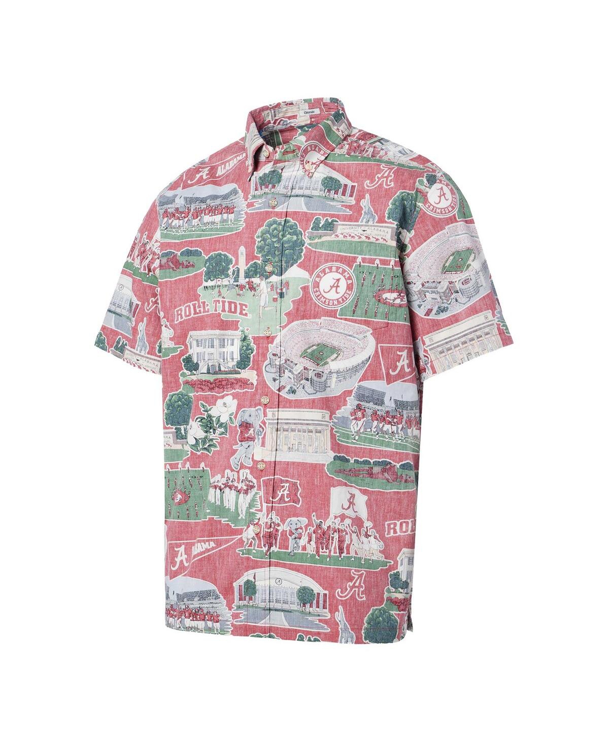 Reyn Spooner Men's  Crimson Alabama Crimson Tide Scenic Button-down Shirt In Crimson