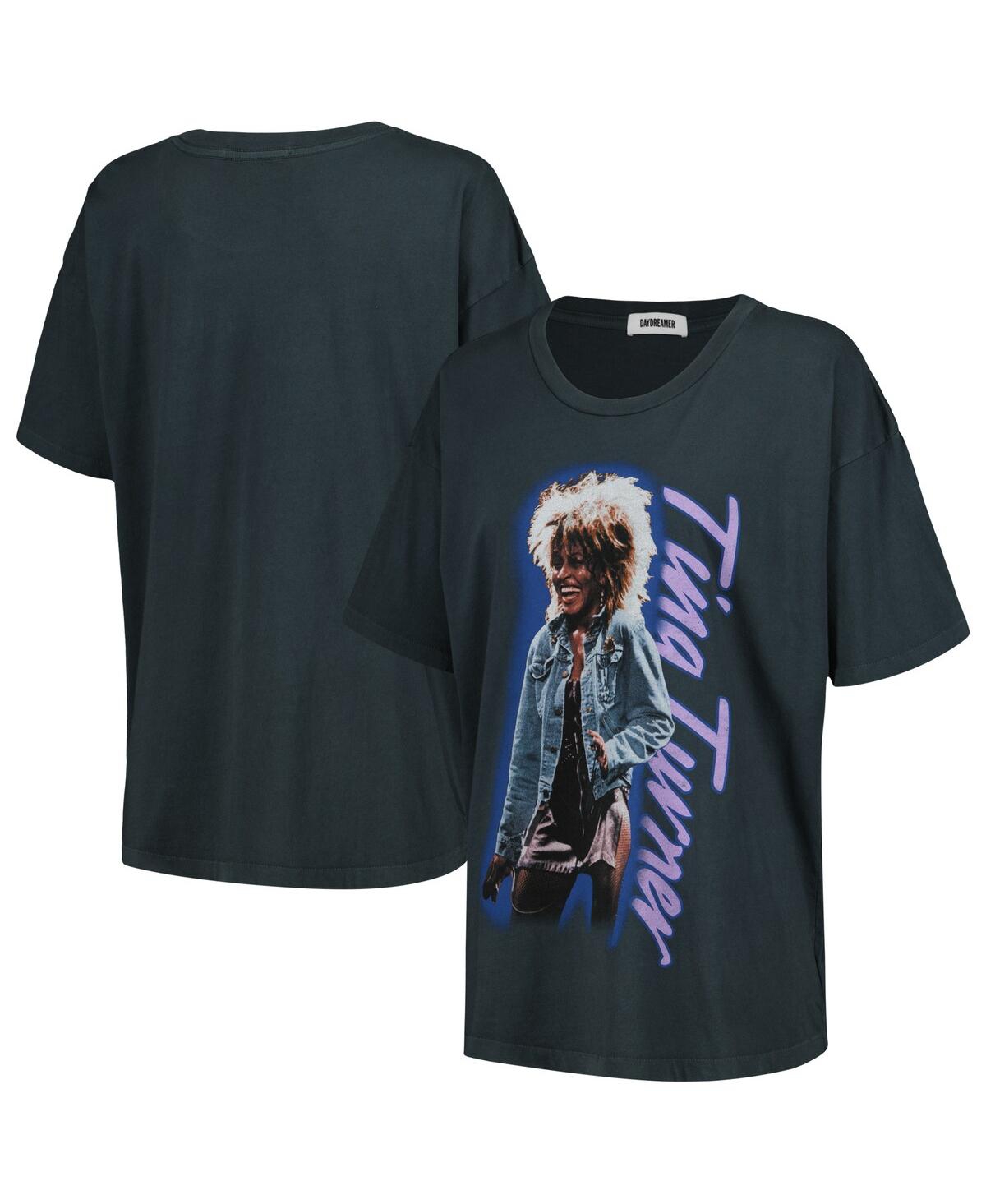 Women's Daydreamer Black Tina Turner Graphic T-shirt - Black