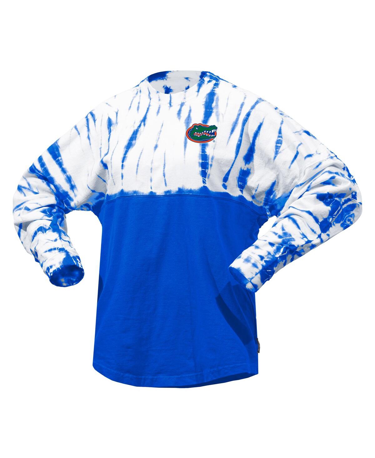 Shop Spirit Jersey Women's Royal Florida Gators Tie-dye Long Sleeve Jersey T-shirt