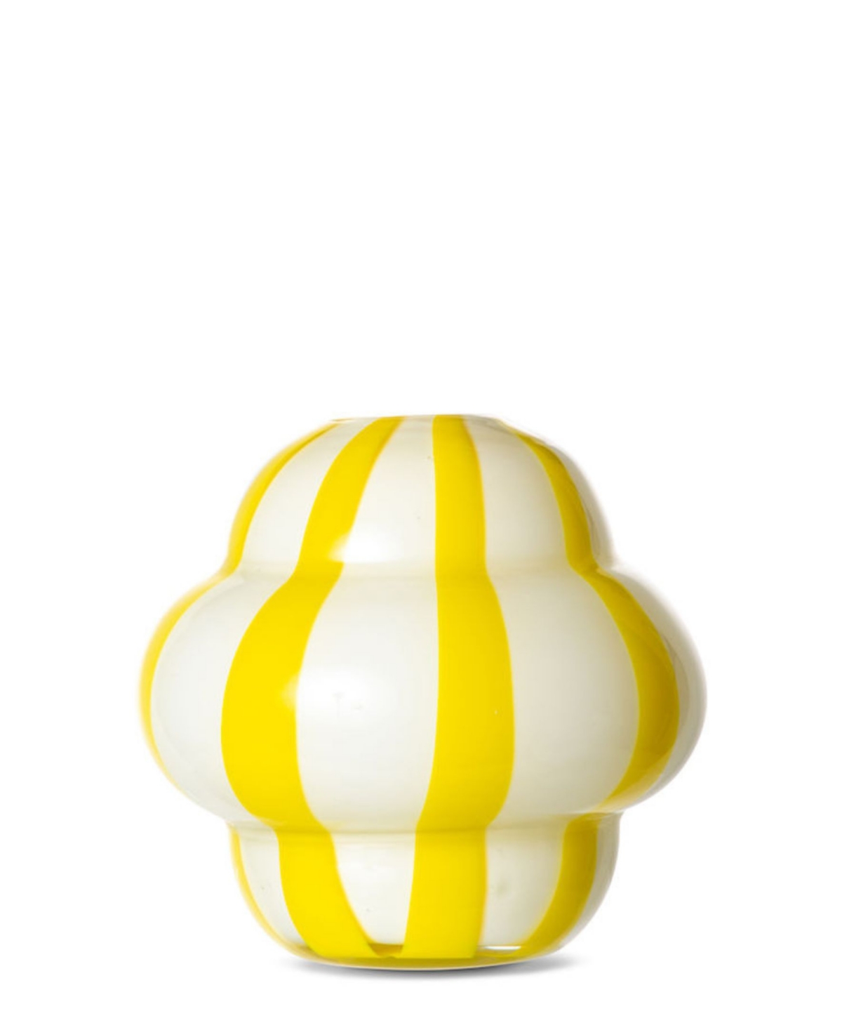 Byon By Widgeteer Curlie Striped Vase In Yellow